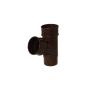FloPlast Mini Gutter Downpipe Branch - 67.5 Degree x 50mm Brown