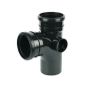 FloPlast Ring Seal Soil Branch - 92.5 Degree x 110mm Black - Pack of 2