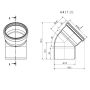 Drainage Bend Single Socket - 45 Degree x 110mm