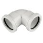 FloPlast Push Fit Waste Bend Knuckle - 90 Degree x 40mm White - Pack of 2
