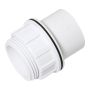 FloPlast Solvent Weld Waste Tank Connector - 40mm White - Pack of 2