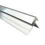 Wetwall Bathroom Alloy Panel 4mm External Corner - 2440mm Polished Silver