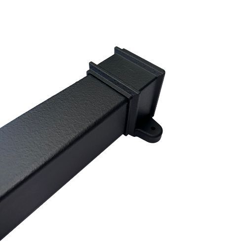 FloPlast Cast Iron Effect Square Downpipe Socketed With Ears - 65mm x 2.5mtr