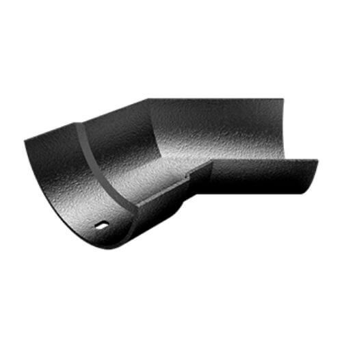 Cast Aluminium Half Round Gutter Internal Angle - 135 Degree x 100mm Black