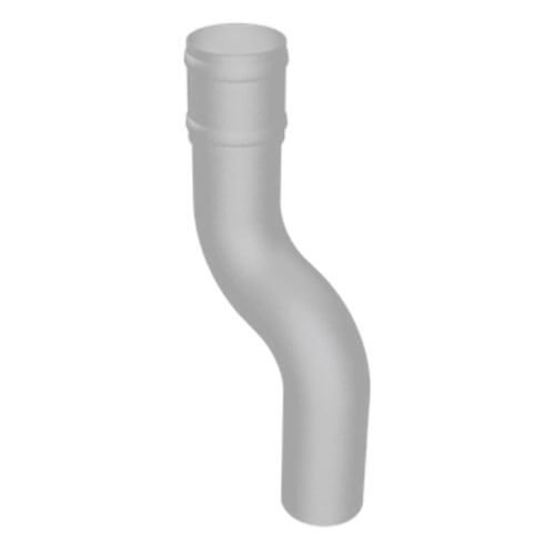 Cast Aluminium Round Downpipe 1 Part Swan Neck - 76mm x 40mm to 150mm PPC