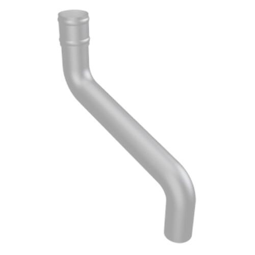 Cast Aluminium Round Downpipe 2 Part Swan Neck - 750mm x 76mm PPC