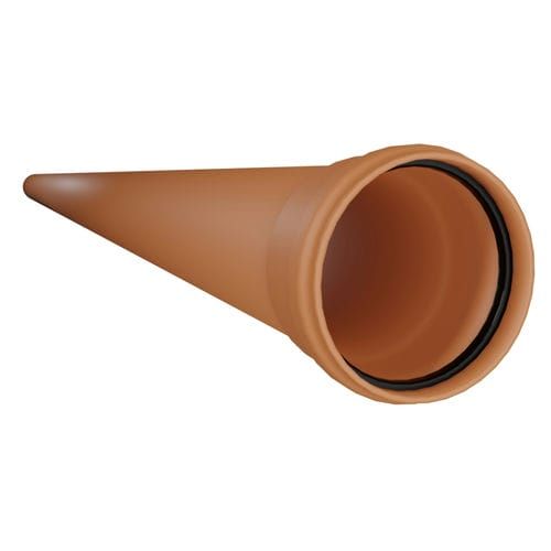 FloPlast Drainage Pipe Single Socket - 160mm x 3mtr