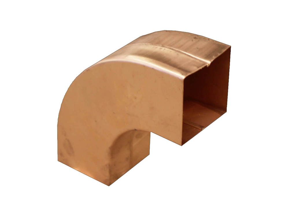 Copper Square Downpipe Bend - 85 Degree x 80mm x 80mm