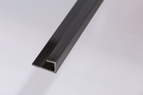 Storm Internal Cladding PVC Starter/Edge Trim U Channel - 2400mm x 10mm Black - For Bathrooms/ Showers