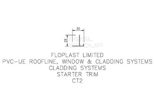 FloPlast Shiplap Cladding Starter Trim - 5mtr Rosewood