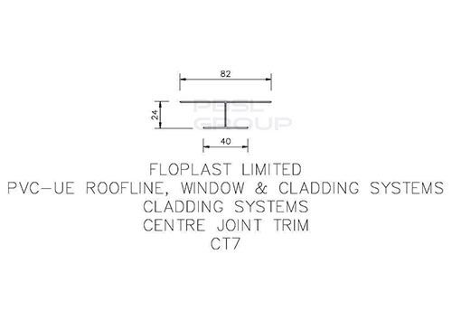 FloPlast Shiplap Cladding Centre Joint Trim - 5mtr Rosewood