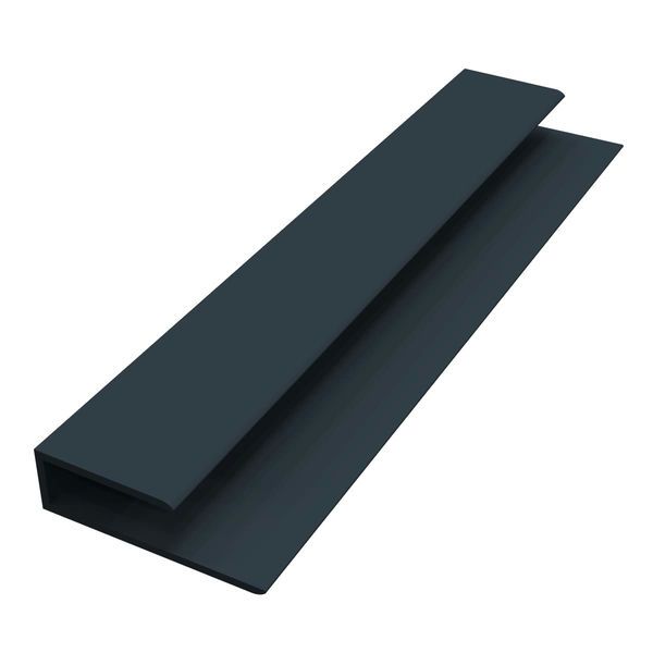 Hollow Soffit J Trim - 5mtr Anthracite Grey Smooth