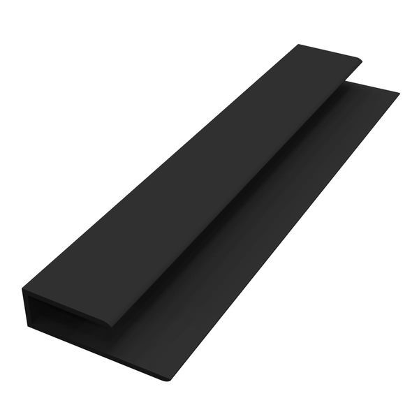 Hollow Soffit J Trim - 5mtr Black Smooth