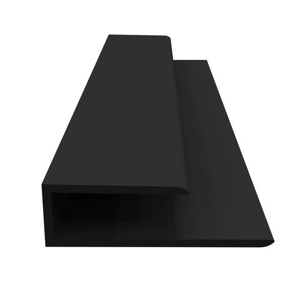 Hollow Soffit J Trim - 5mtr Black Smooth