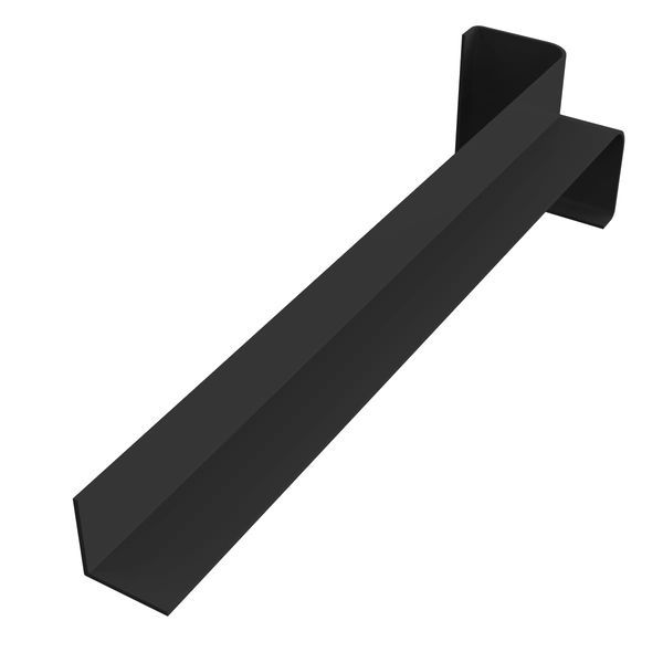 Fascia Internal Corner Trim - 300mm Black Smooth