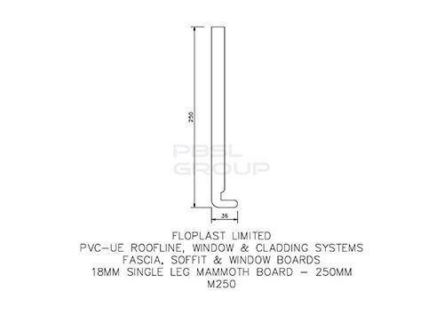 Fascia Board - 250mm x 18mm x 5mtr Rosewood