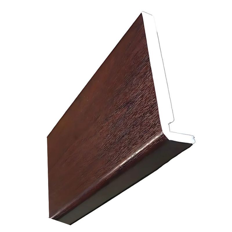 FloPlast Fascia Box End - 404mm x 18mm x 1.25mtr Rosewood