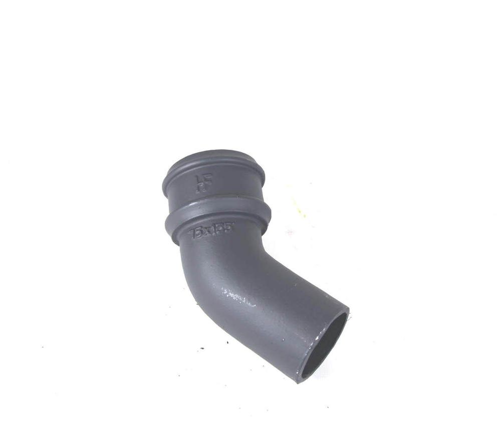 Cast Iron Round Downpipe Bend - 135 Degree x 65mm Primed