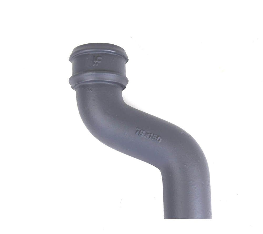 Cast Iron Round Downpipe Offset - 150mm Projection 100mm Primed