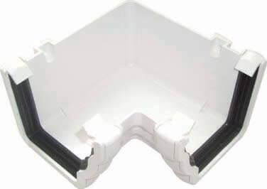 FloPlast Ogee Gutter Internal Angle - 90 Degree x 110mm x 80mm White