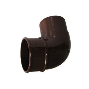 Round Downpipe Bend - 92.5 Degree x 68mm Brown