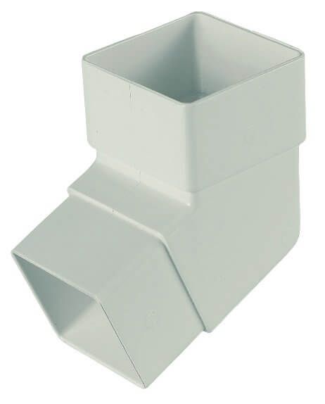 Square Downpipe Offset Bend - 112 Degree White