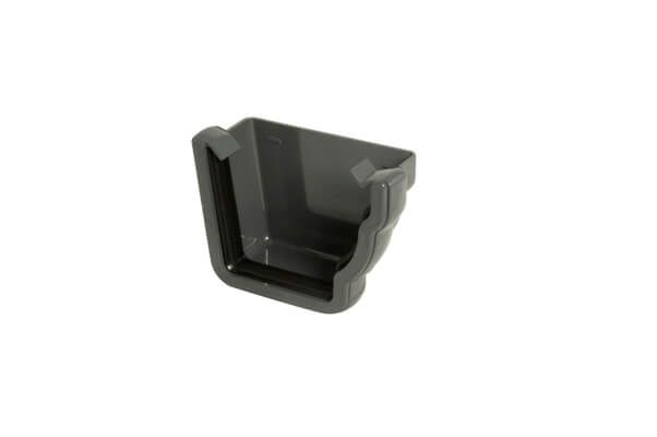 FloPlast Ogee Gutter External Stopend Right Hand - 110mm x 80mm Anthracite Grey