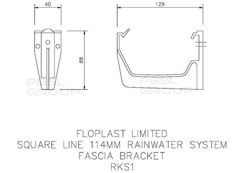 FloPlast Square Gutter Fascia Bracket - 114mm White