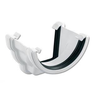 FloPlast PVC Half Round to PVC Ogee Right Hand Gutter Adaptor - White