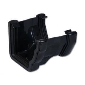 Square to Ogee Right Hand Gutter Adaptor - Black