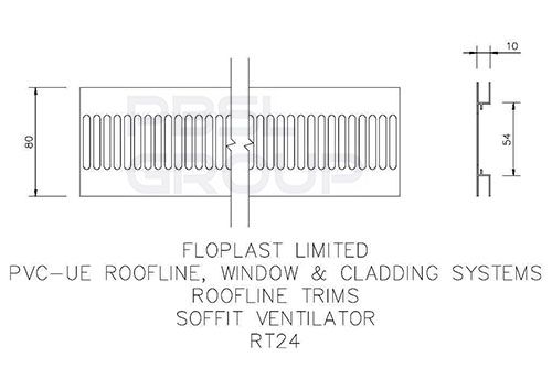 Soffit Strip Ventilator - 5mtr White