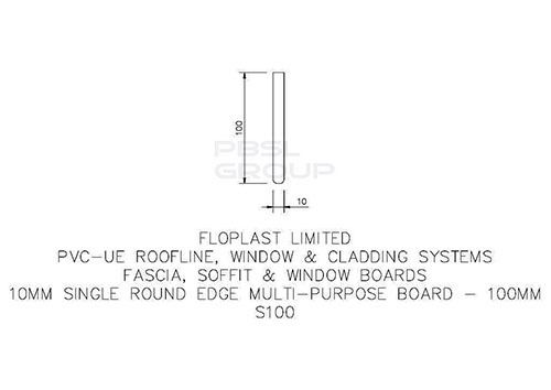 FloPlast Soffit Board - 100mm x 10mm x 5mtr Golden Oak