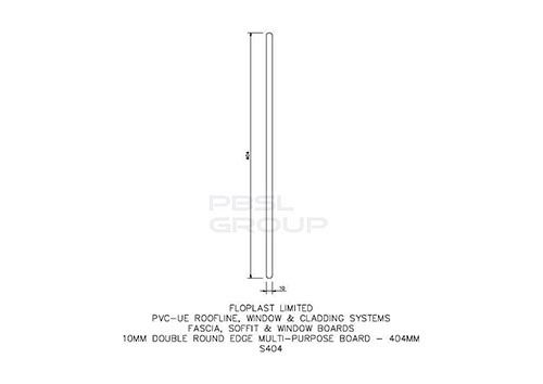 Soffit Board - 404mm x 10mm x 5mtr White