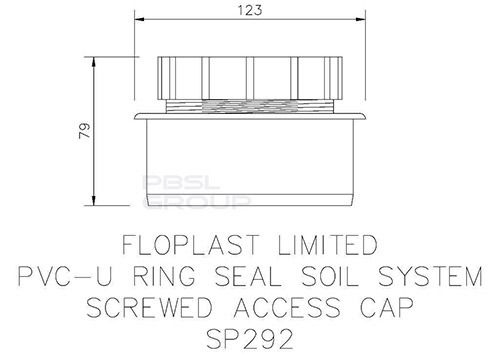 FloPlast Ring Seal Soil Access Plug - 110mm Black
