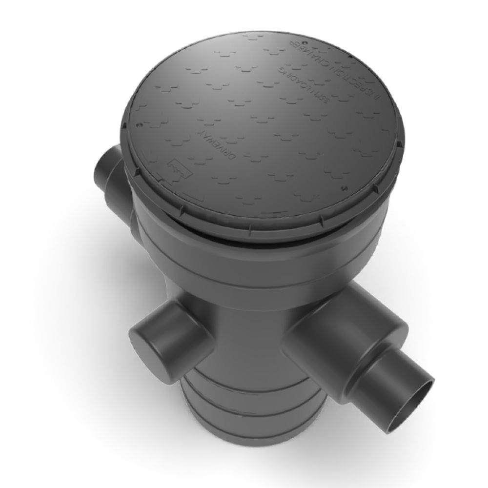 Soakaway SiltGuard Silt Trap C/W Catchpit and Filter with Lid - 600mm Deep x 300mm Diameter
