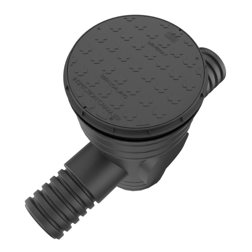 SiltGuard Silt Trap with Filter And Lid - 1080mm Deep x 450mm Diameter with 225mm Twinwall Outlets
