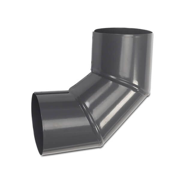 Steel Downpipe Bend - 90 Degree x 87mm Graphite Grey