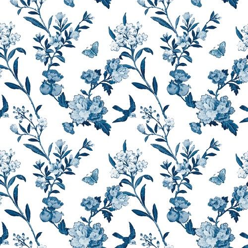 Acrylic Shower Wall Panel - 1200mm x 2400mm x 4mm Vintage China Blue