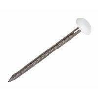 Plastic Headed Pins - 40mm White - Box of 250