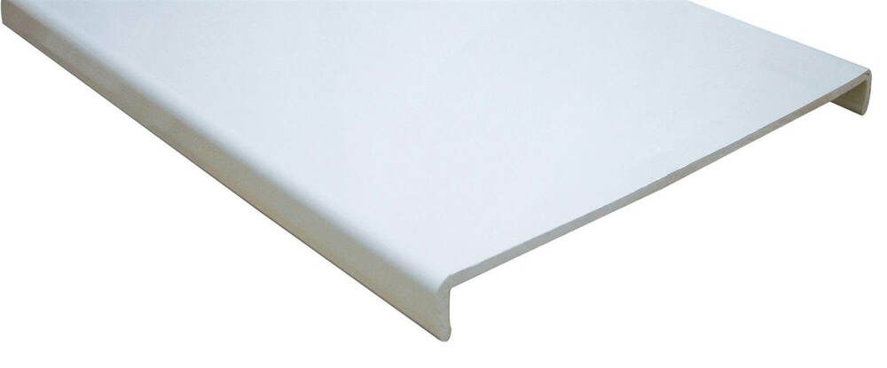 White Fascia Capping Board Box End - 454mm x 9mm x 1.25mtr