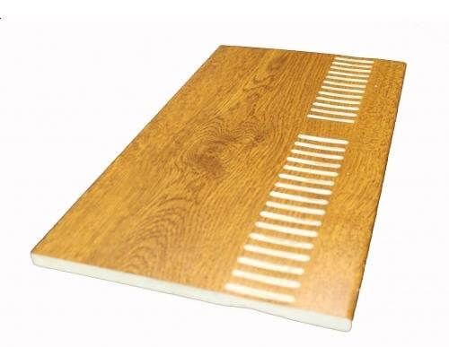 FloPlast Vented Soffit Board - 150mm x 10mm x 5mtr Golden Oak
