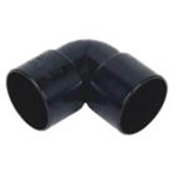 FloPlast Solvent Weld Waste Bend Knuckle - 90 Degree x 50mm Black