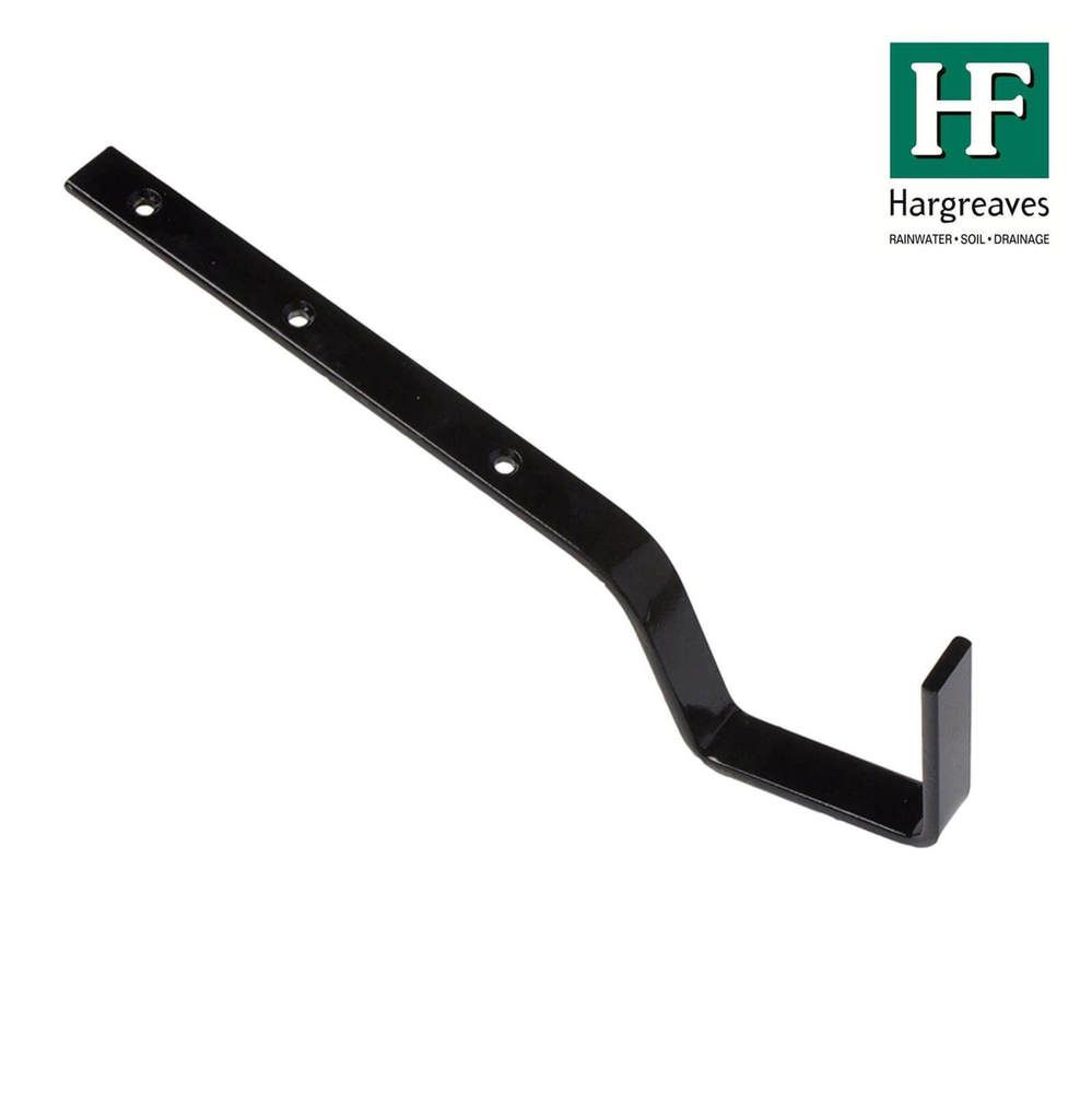 Cast Iron Box Gutter Top Rafter Bracket - 100mm Galvanised Black Painted