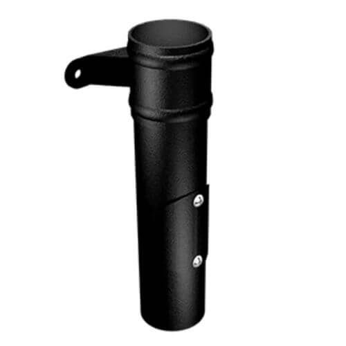 Cast Aluminium Round Downpipe Access Pipe - 63mm Black