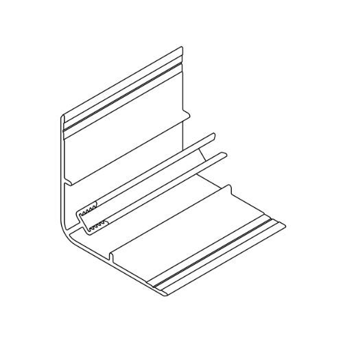 Aluminium Cladding Two Part Internal Corner - 5650mm Grey Ash