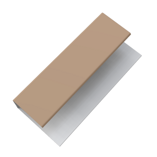 Natura Cladding Aluminium J Edge Trim - 5mtr For Barnwood Oak - Pack of 2