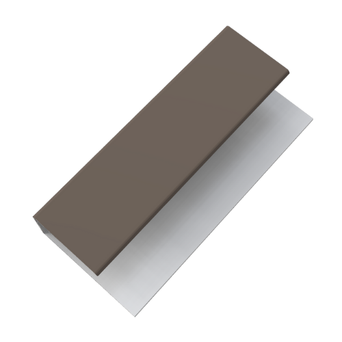 Naturale Cladding Aluminium J Edge Trim - 3mtr For Greyed Oak - Pack of 2