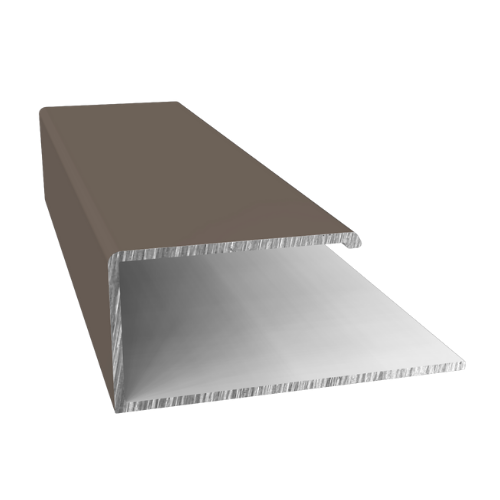 Natura Cladding Aluminium J Edge Trim - 5mtr For Greyed Oak - Pack of 2