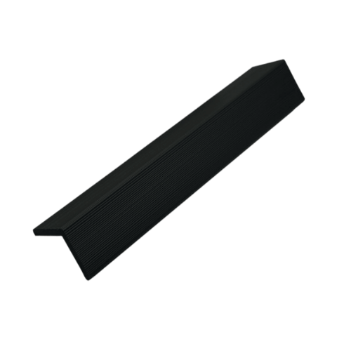 Standard Slatted Composite Cladding Edge Seal - 50mm x 3.6mtr Charcoal