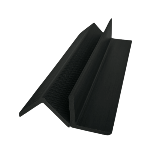 Standard Slatted Composite Cladding Edge Seal - 50mm x 3.6mtr Charcoal